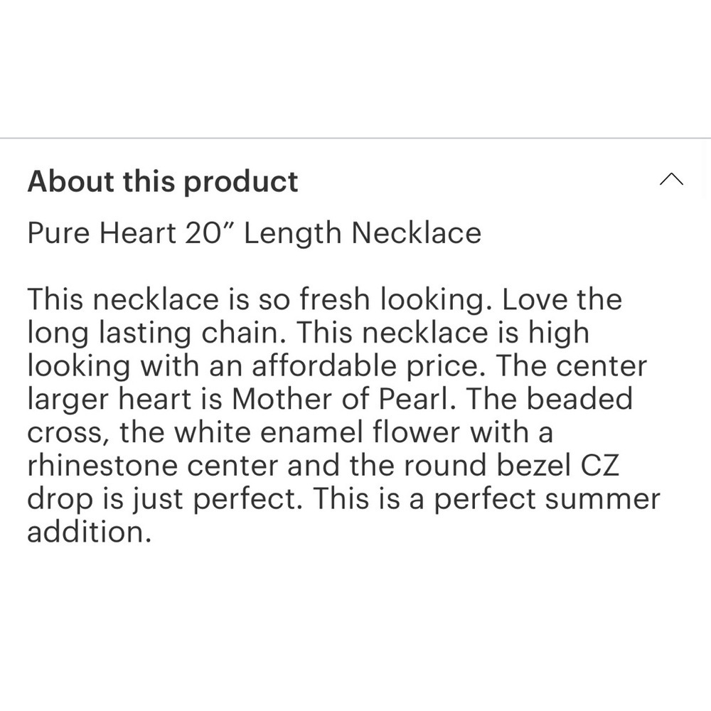 Pure Heart Gold Chain Necklace with Heart and Flower Charms - Picture 3 of 3